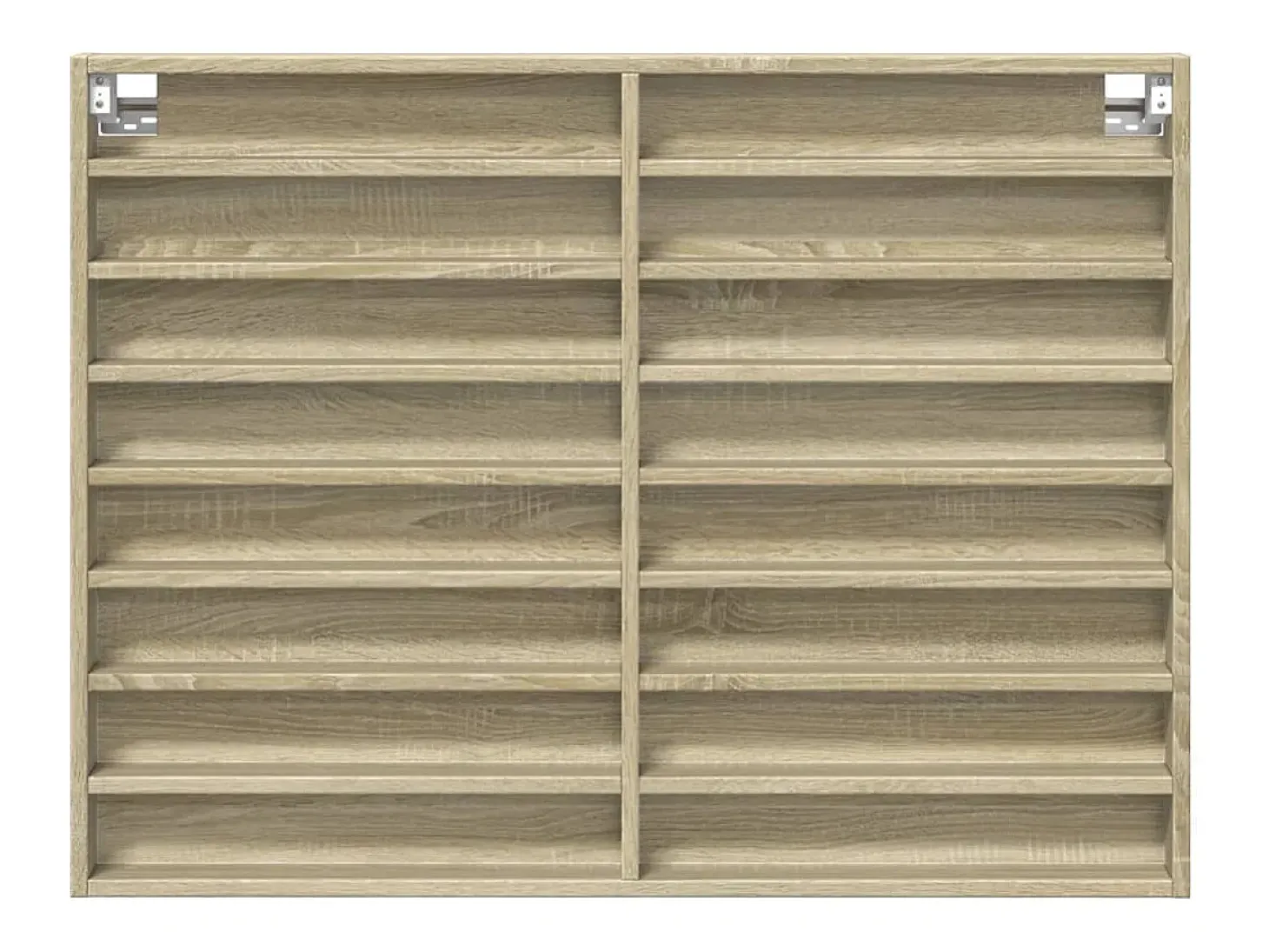 Vitrina de madera de ingeniería roble Sonoma 100x8,5x75 cm ES362029
