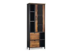 Vitrina de madera de mango y toques en metal