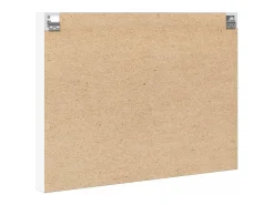 Vitrina de madera ingeniería blanca 100x8,5x75 cm