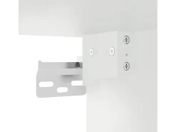 Vitrina de madera ingeniería blanca 100x8,5x75 cm