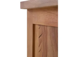 Vitrina de madera maciza de acacia reciclada