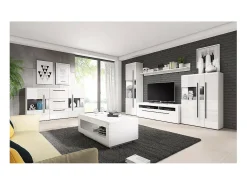 Vitrina diseño XL colección BREDA. LED incluidos. Colores blanco mate y blanco brillante.