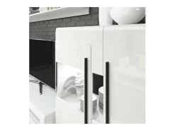 Vitrina diseño XL colección BREDA. LED incluidos. Colores blanco mate y blanco brillante.