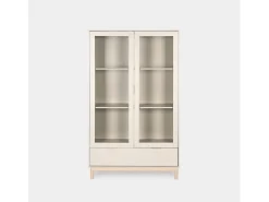 Vitrina doble de Lacado Blanco roto 170 x 100- Elian