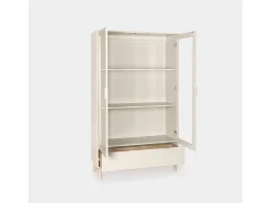 Vitrina doble de Lacado Blanco roto 170 x 100- Elian