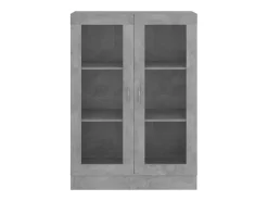 Vitrina gris hormigón 82,5x30,5x115 cm Madera de ingeniería