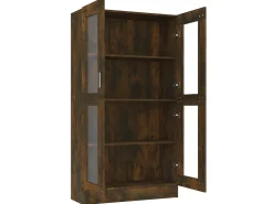 Vitrina madera contrachapada roble ahumado 82,5x30,5x150 cm ES694440