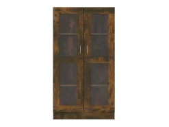 Vitrina madera contrachapada roble ahumado 82,5x30,5x150 cm ES694440