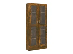 Vitrina madera contrachapada roble ahumado 82,5x30,5x185,5 cm ES376461