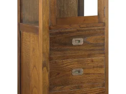 Vitrina Mindy madera maciza 1 puerta 4 cajones Orka 50 cm