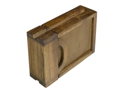 Vitrina Mindy madera maciza 1 puerta 2 cajones 2 estantes Orka 40 cm