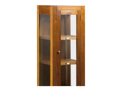 Vitrina Mindy madera maciza 1 puerta 2 cajones 2 estantes Orka 40 cm