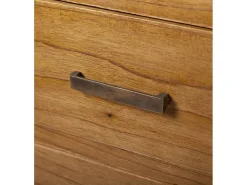 Vitrina Mindy madera maciza clara 2 puertas 8 cajones Zandhu 100 cm