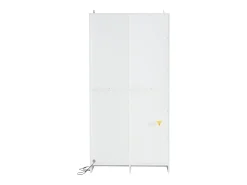 Vitrina moderna con luces LED en 16 colores - Al. 160 cm - 2 puertas con estantes extraíbles - Transparente
