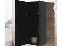 Vitrina para Salón comedor en Negro 40x29x126cm Luke V1
