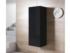 Vitrina para Salón comedor en Negro 40x29x126cm Luke V1