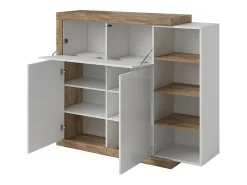 Vitrina pequeña modelo SINATRA – Roble y blanco brillante