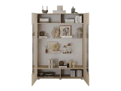 Vitrina SCENA – L121 x H166 x P42 cm – 2 puertas – Color Cachemira
