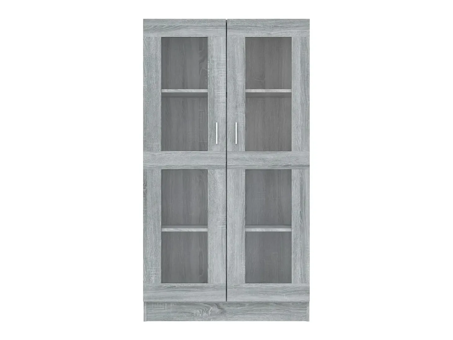 Vitrina Sonoma gris de 82,5 x 30,5 x 150 cm, madera de ingeniería