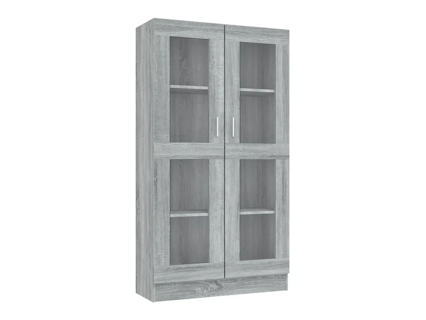 Vitrina Sonoma gris de 82,5 x 30,5 x 150 cm, madera de ingeniería