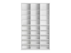 Vitrina SucceBuy de 9 Niveles para Almacenamiento Multimedia, con Estante Ajustable para DVD y Capacidad para 756 CD, Color Blanco