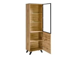 Vitrina TINO + LED, diseño escandinavo, mueble decorativo para salón, modelo pequeño