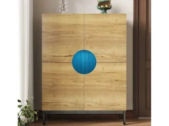 Vitrina y zapatero 2 en 1: diseño moderno con estantes ajustables y amplio espacio de almacenamiento.