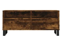 Volne Mueble de TV madera contrachapada roble ahumado 100x34,5x44,5cm