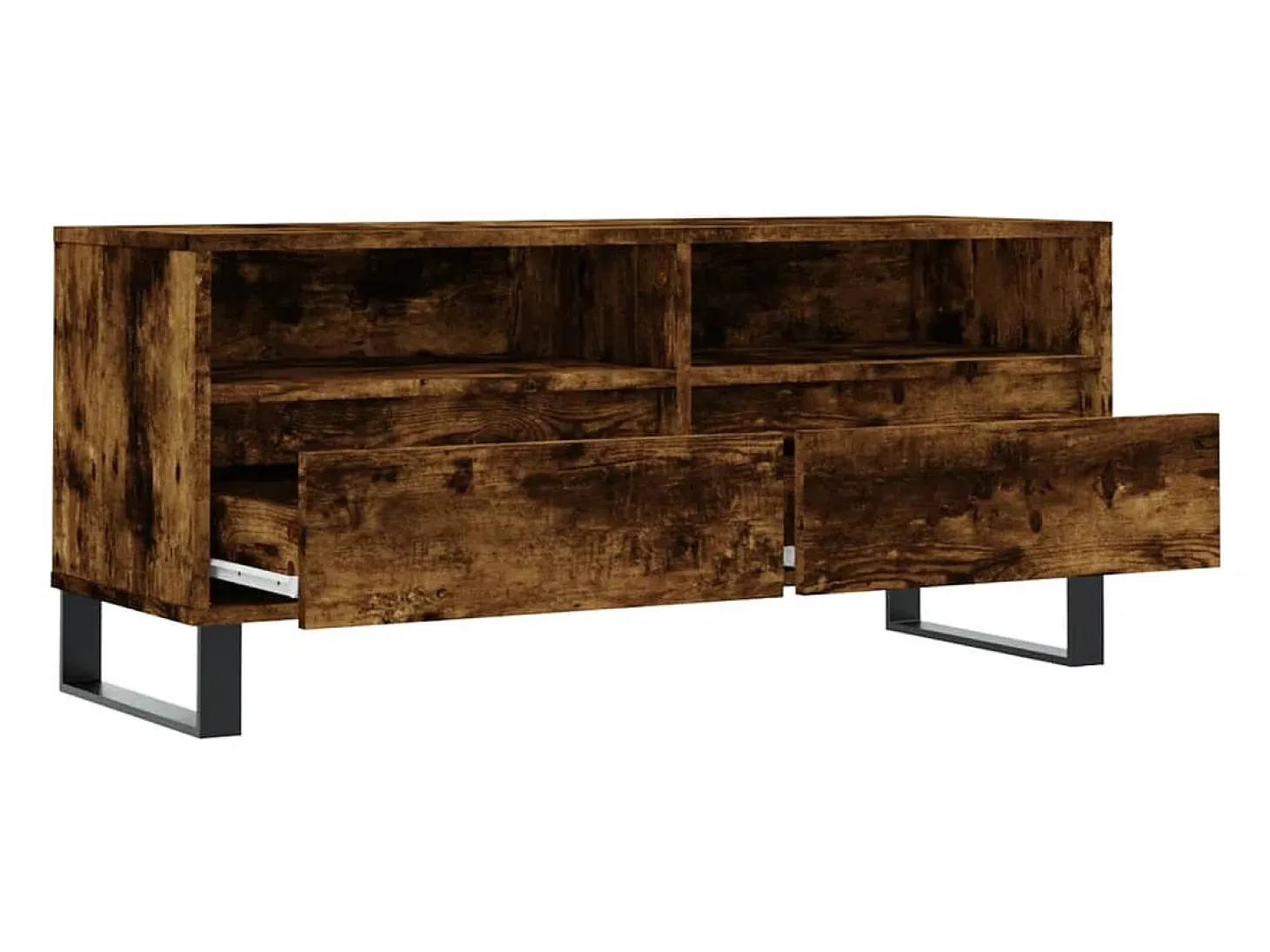 Volne Mueble de TV madera contrachapada roble ahumado 100x34,5x44,5cm