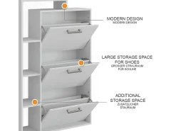 Volquete zapatero blanco 80x24.2x128.3 orlando