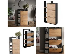 Volquete zapatero oro power roble/antracita 80x24.2x128.3 orlando