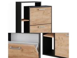 Volquete zapatero oro power roble/antracita 80x24.2x128.3 orlando