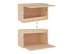 Volri Muebles para TV 3 piezas madera maciza de pino