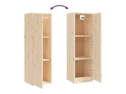Volri Muebles para TV 3 piezas madera maciza de pino