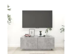 Westwego Mueble para TV contrachapada gris hormigón 100x35x40 cm