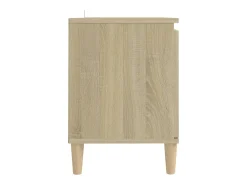 Xara Mueble de TV patas madera maciza roble Sonoma 103,5x35x50 cm