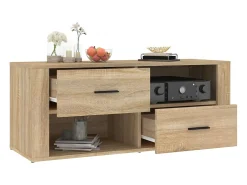Xyra Mueble para TV madera contrachapada color roble 100x35x40 cm
