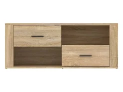 Xyra Mueble para TV madera contrachapada color roble 100x35x40 cm
