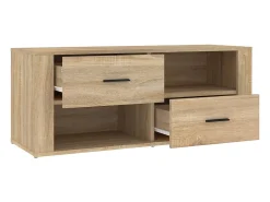 Xyra Mueble para TV madera contrachapada color roble 100x35x40 cm
