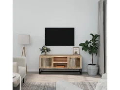 Yelara Mueble de TV erro y madera contrachapada 105x30x45 cm