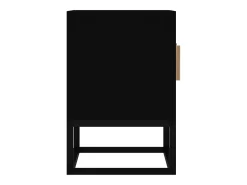 Yelara Mueble de TV erro y madera contrachapada negro 105x30x45 cm