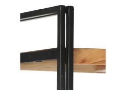 Yoan Estantería de 5 niveles madera maciza de acacia 60x30x180 cm