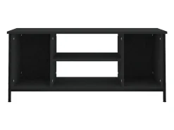 Ypel Mueble de TV madera contrachapada negro 102x35x45 cm