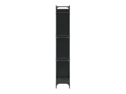 Øystine Estantería de madera de ingeniería y metal negro 79x30x180 cm