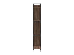 Øystine Estantería madera ingeniería y metal marrón roble 79x30x180 cm