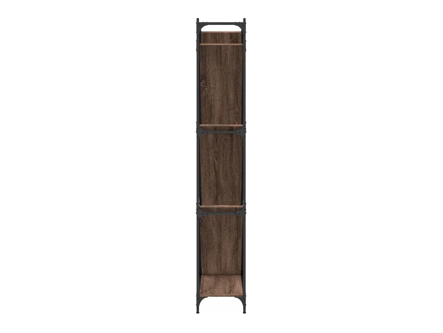 Øystine Estantería madera ingeniería y metal marrón roble 79x30x180 cm