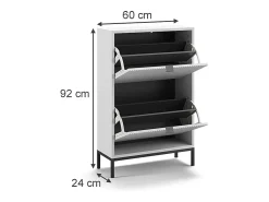 Zapatera abatible blanco 60x24x92 eliza