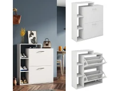 Zapatera abatible blanco 80x24.5x90 tobias