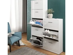 Zapatera abatible blanco alto brillo 59x22x105 gizmo