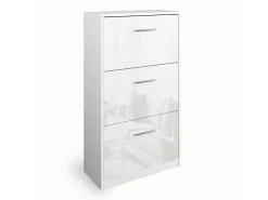 Zapatera abatible blanco alto brillo 59x22x105 gizmo